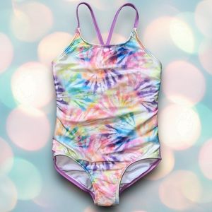 Girl’s Tie-Dye One Piece Swimsuit Size M 7/8
